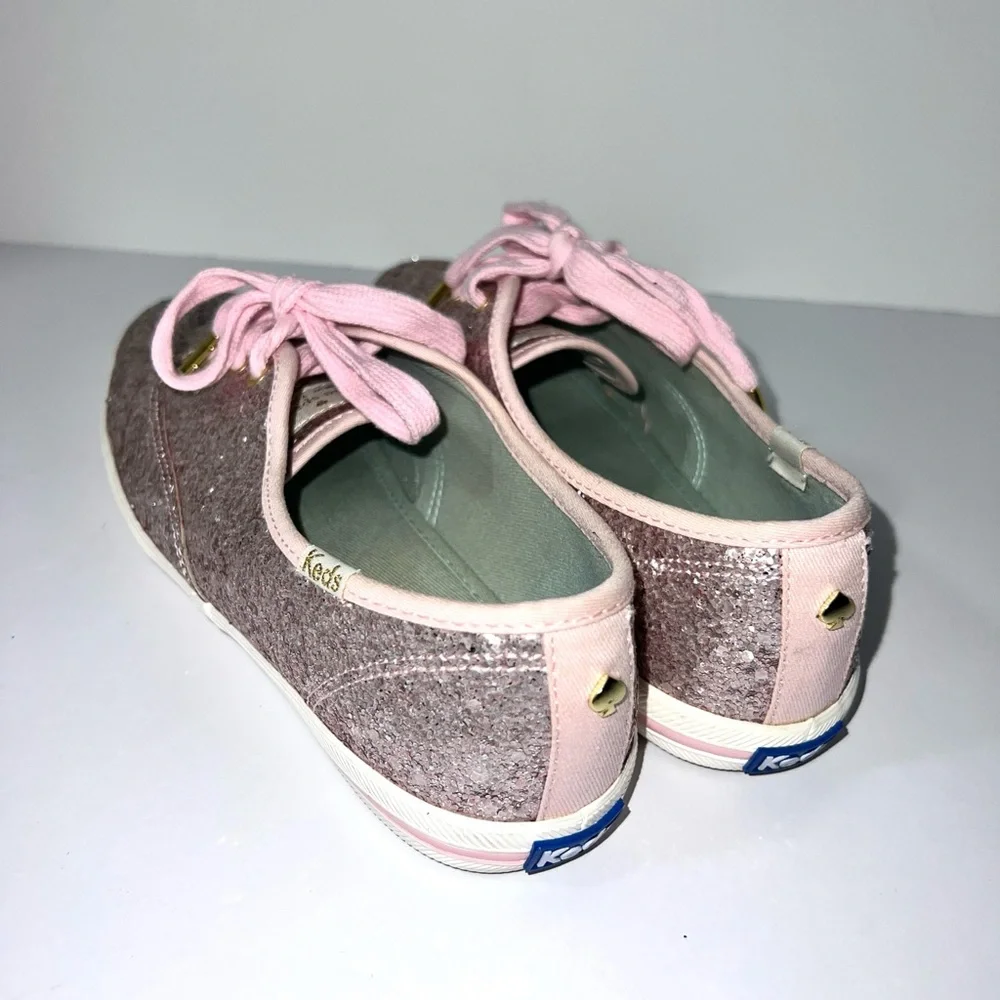 Keds Kate Spade New York Champion Pink lavender Glitter Sneakers Keds sz‎ 7